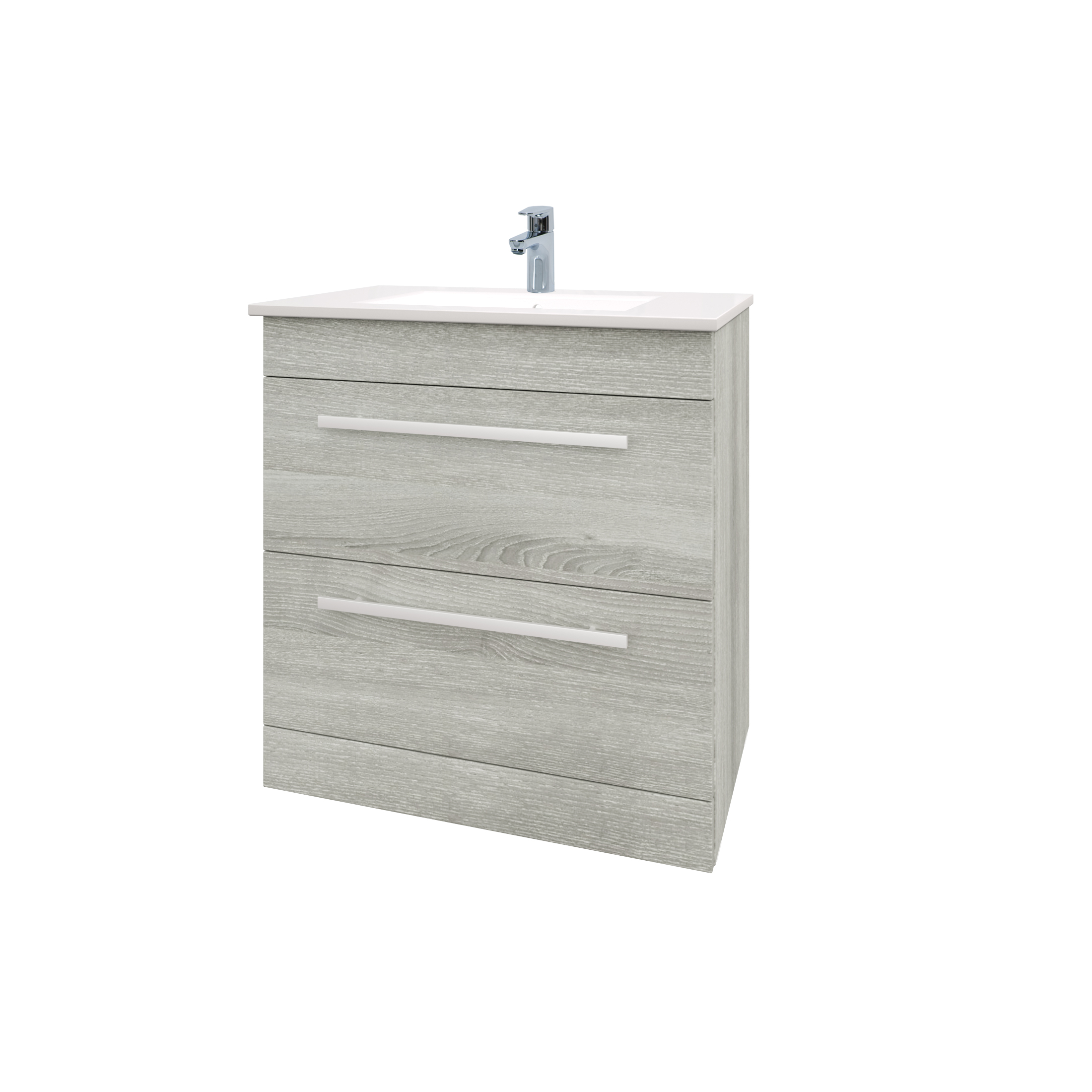 purity grey ash 800mm 2 drawer unit and basin midland trays bathroom